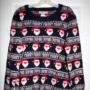 Cotton Emporium Sweaters - Women's XL holiday Merry Crimbo Christmas Sweater Cotton Emporium Sweaters - Women's XL holiday Merry Crimbo Christmas Sweater